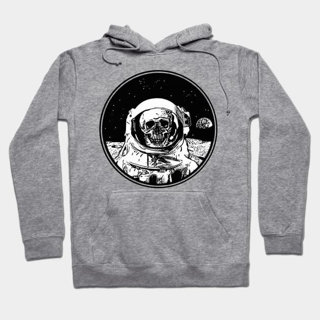 Skeleton Astronaut ∆∆∆ Outer Space Horror Artwork Hoodie by DankFutura